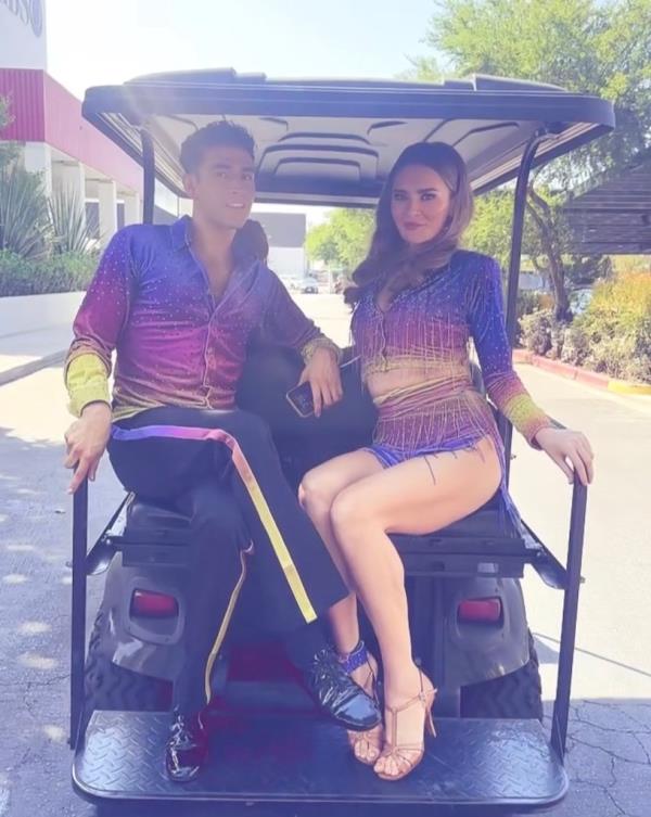 Anna Delvey and Ezra Sosa ahead of their "DWTS" debut.