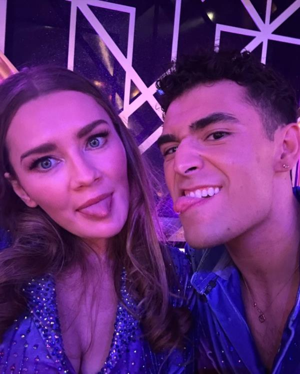 Anna Delvey and Ezra Sosa before their "DWTS" debut.